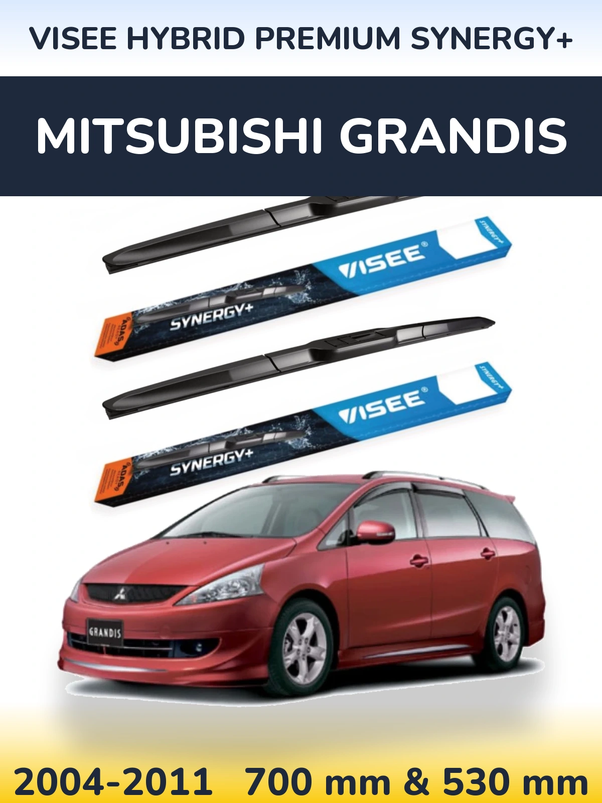 Torkarblad VISEE HYBRID PREMIUM SYNERGY+ för Mitsubishi Grandis