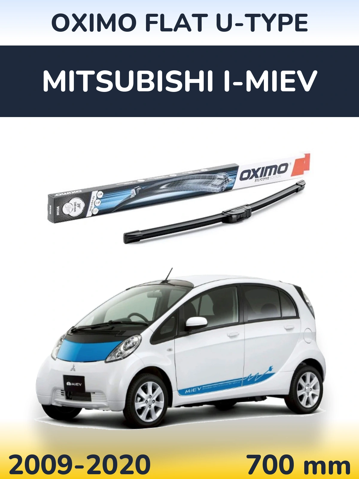 Torkarblad Oximo Flat U-type för Mitsubishi i-MiEV