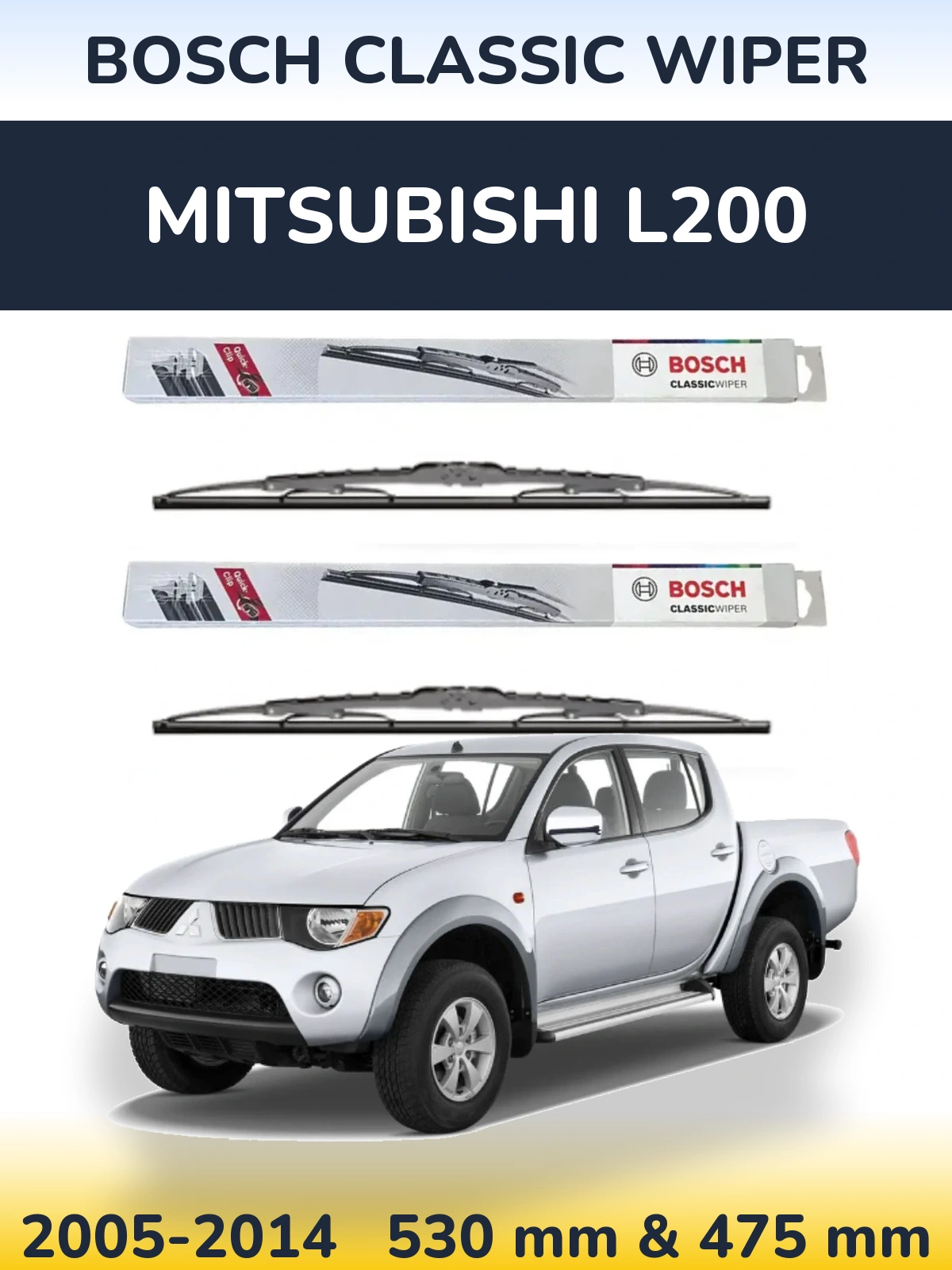 Torkarblad BOSCH Classic Wiper för Mitsubishi L200