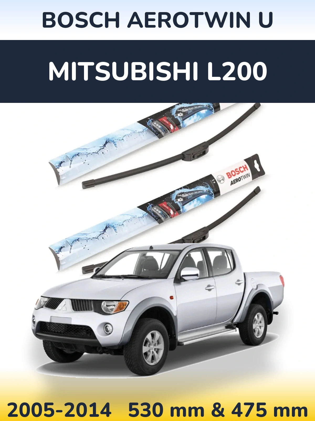 Torkarblad BOSCH AeroTwin U för Mitsubishi L200