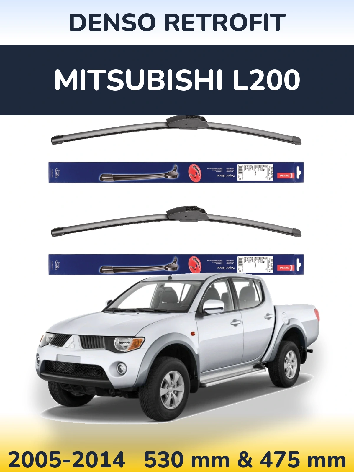 Torkarblad Denso Retrofit för Mitsubishi L200