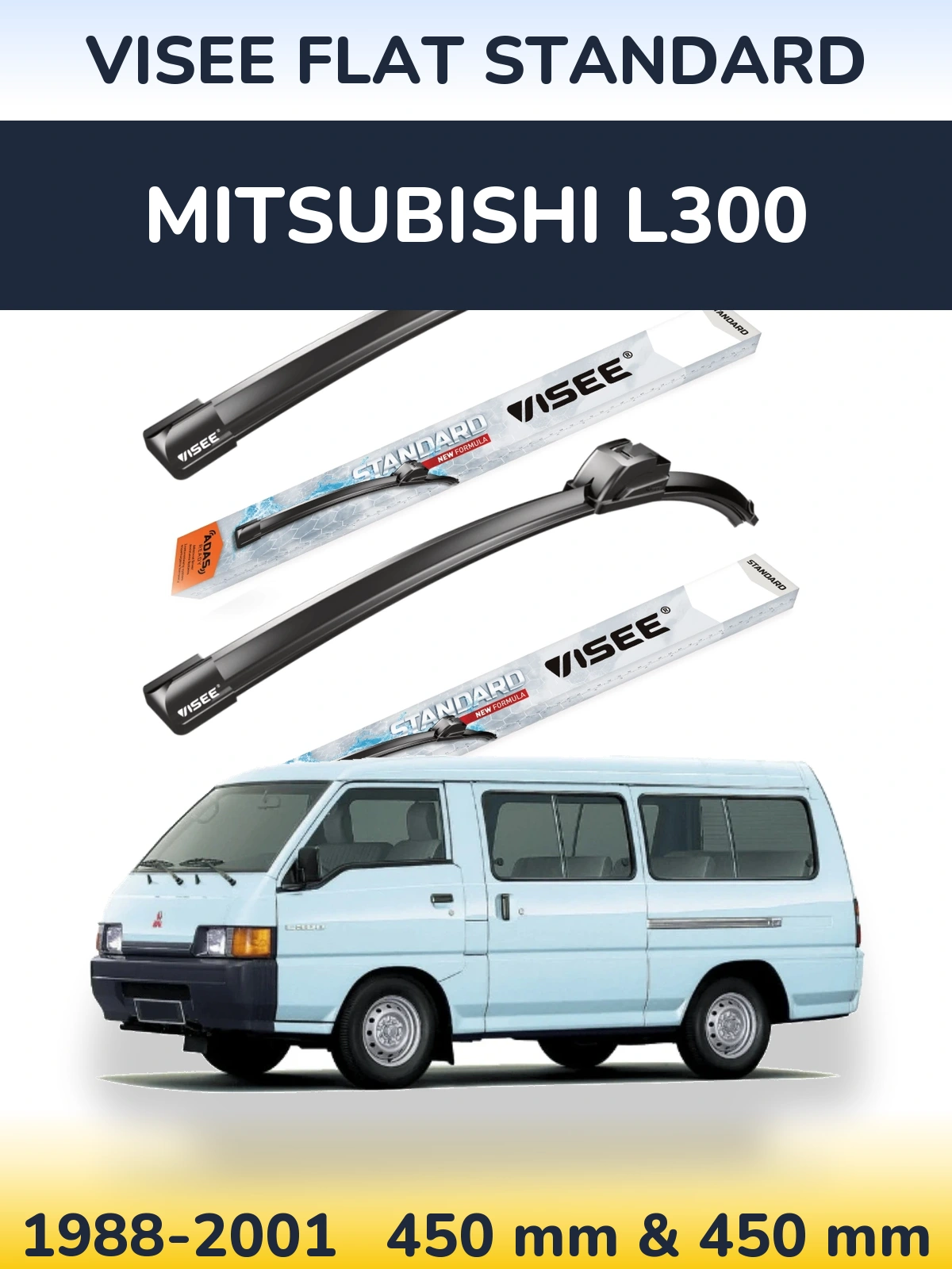Torkarblad VISEE FLAT STANDARD för Mitsubishi L300