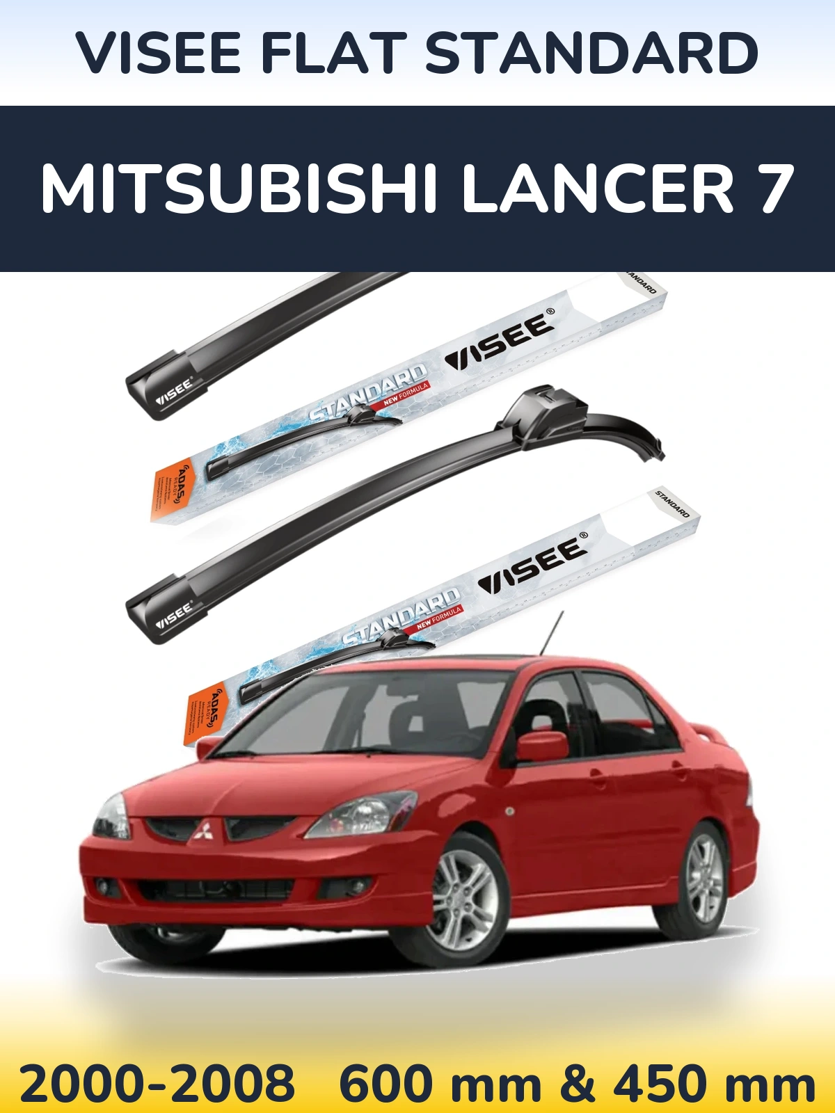Torkarblad VISEE FLAT STANDARD för Mitsubishi Lancer 7