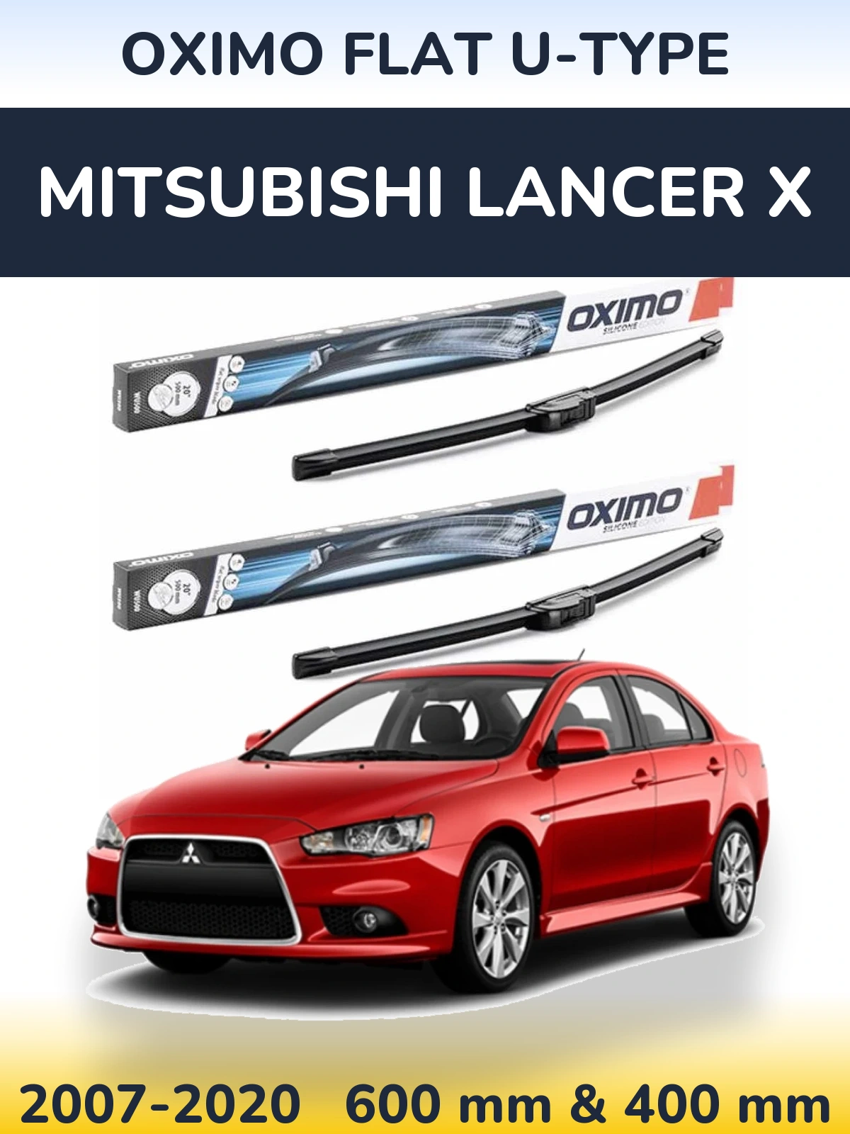 Torkarblad Oximo Flat U-type för Mitsubishi Lancer X