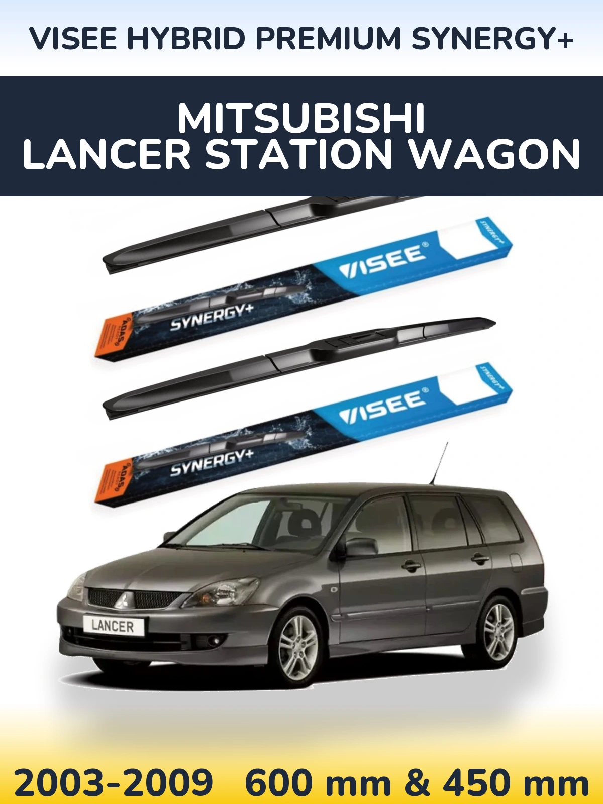 Torkarblad VISEE HYBRID PREMIUM SYNERGY+ för Mitsubishi Lancer Station Wagon