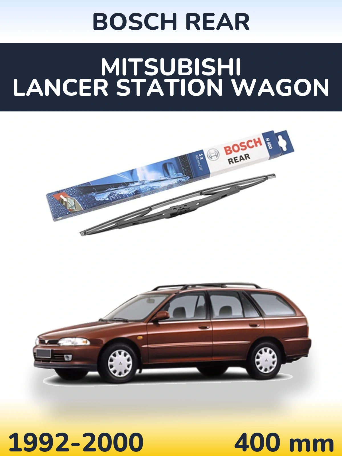 Rear wiper blade BOSCH Rear 400 mm for Mitsubishi Lancer Station Wagon 1992-2000