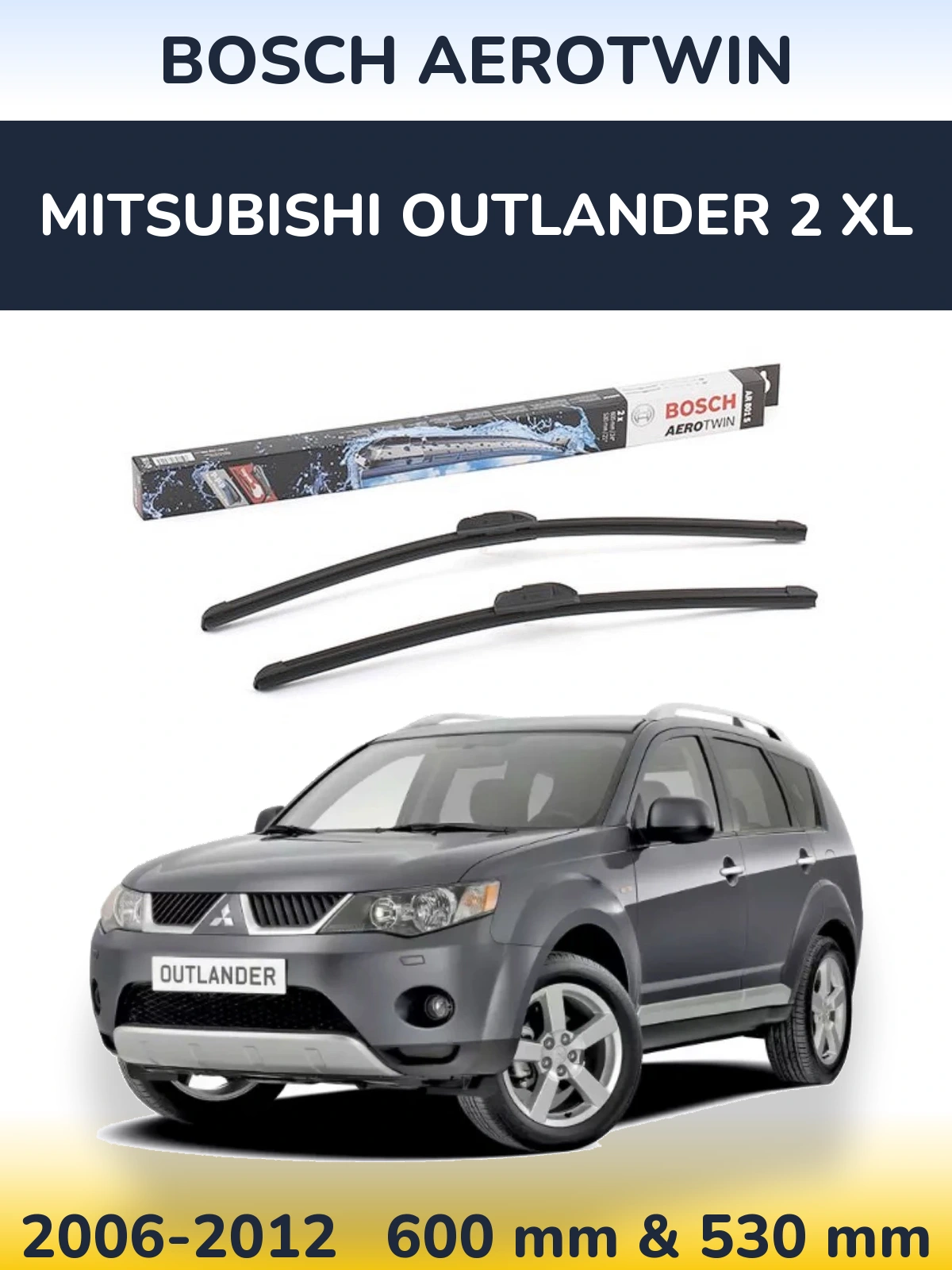 Torkarblad BOSCH AeroTwin för Mitsubishi Outlander 2 XL