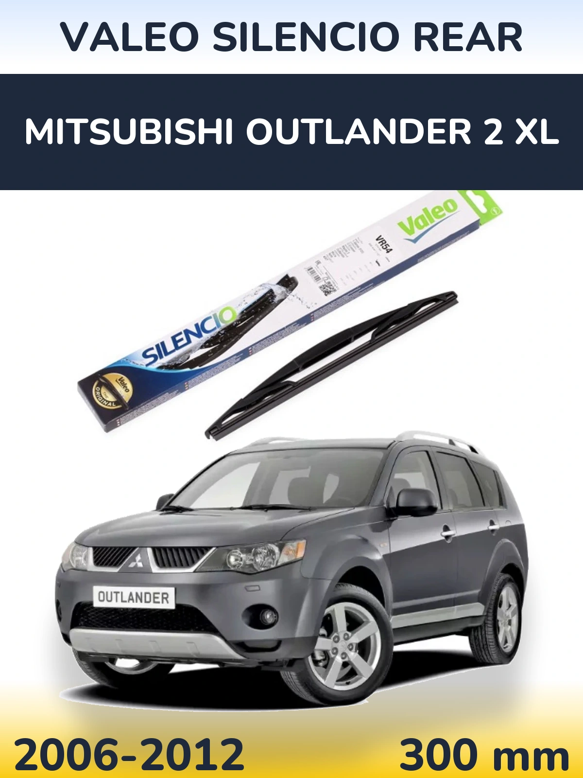 Torkarblad Valeo Silencio Rear för Mitsubishi Outlander 2 XL