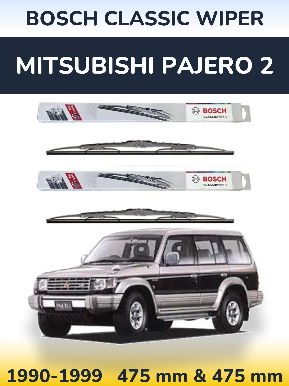 Torkarblad BOSCH Classic Wiper för Mitsubishi Pajero 2