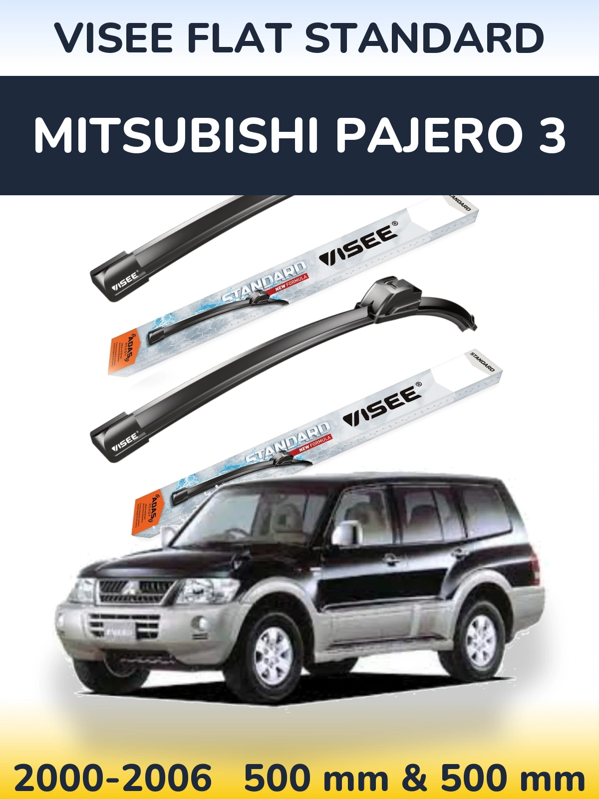 Torkarblad VISEE FLAT STANDARD för Mitsubishi Pajero 3