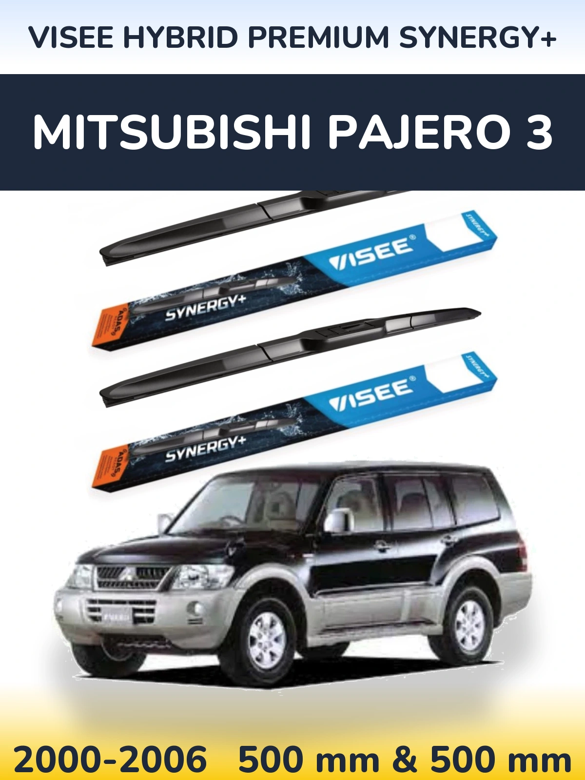 Torkarblad VISEE HYBRID PREMIUM SYNERGY+ för Mitsubishi Pajero 3