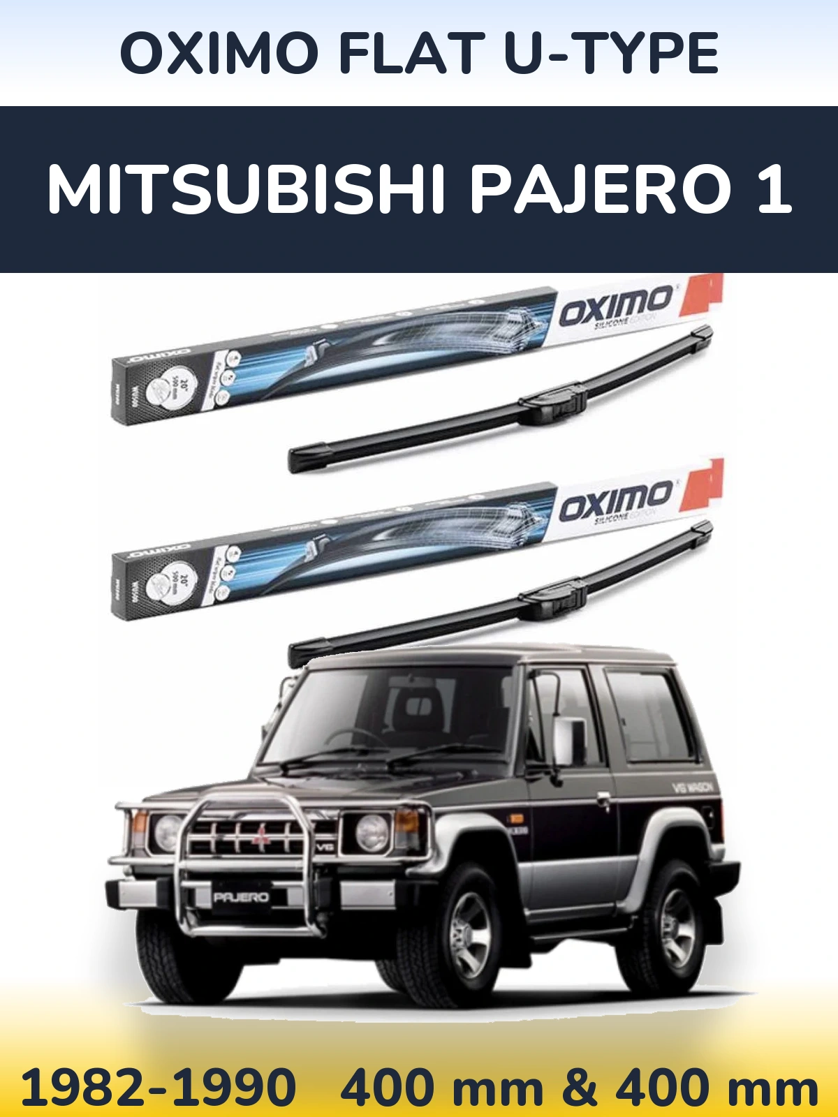 Torkarblad Oximo Flat U-type för Mitsubishi Pajero 1