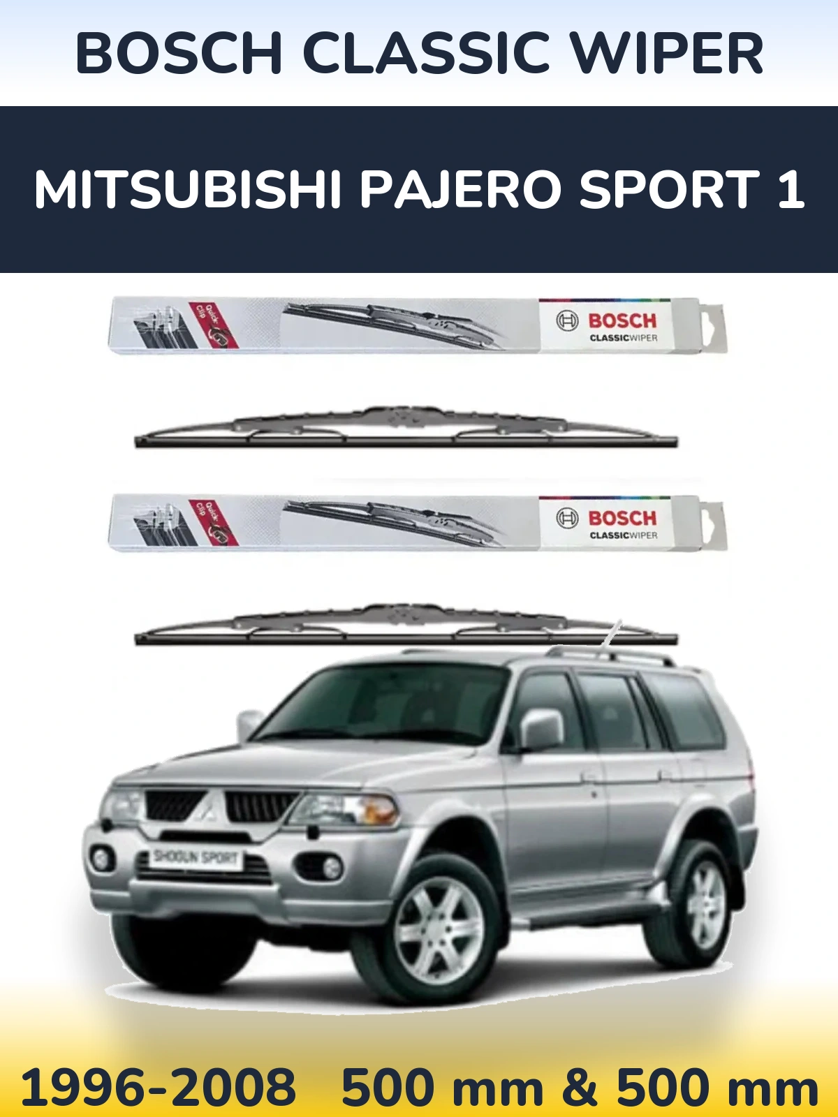Torkarblad BOSCH Classic Wiper för Mitsubishi Pajero Sport 1