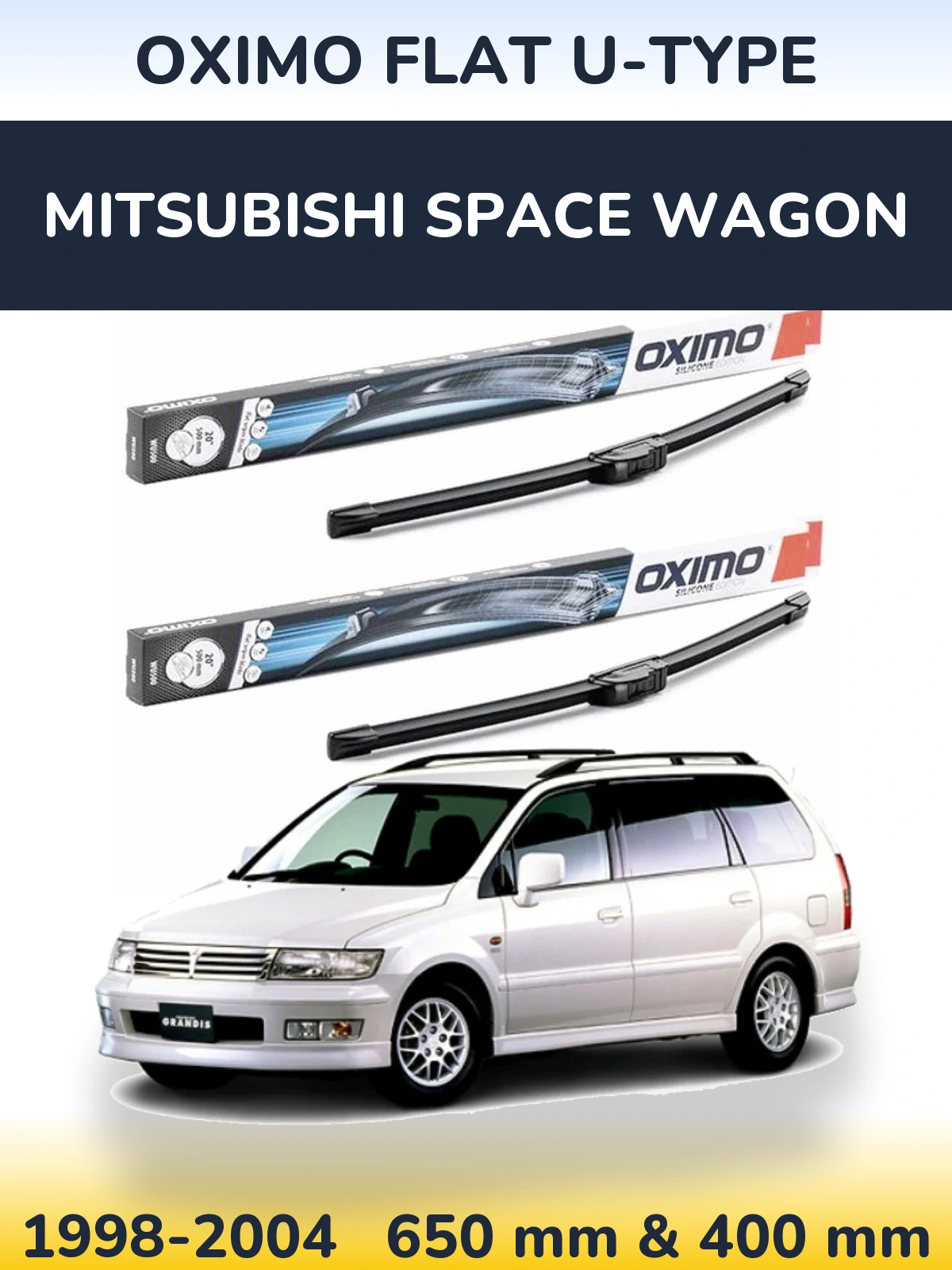 Torkarblad Oximo Flat U-type för Mitsubishi Space Wagon