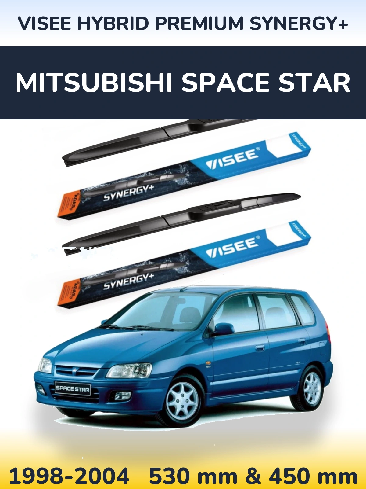 Torkarblad VISEE HYBRID PREMIUM SYNERGY+ för Mitsubishi Space Star