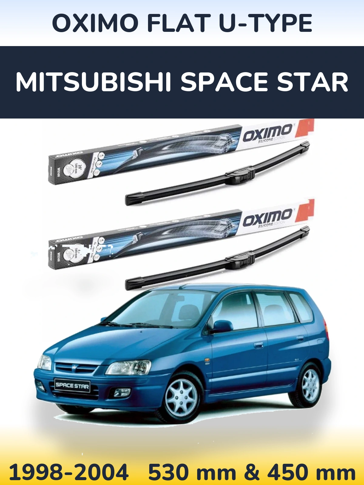 Torkarblad Oximo Flat U-type för Mitsubishi Space Star