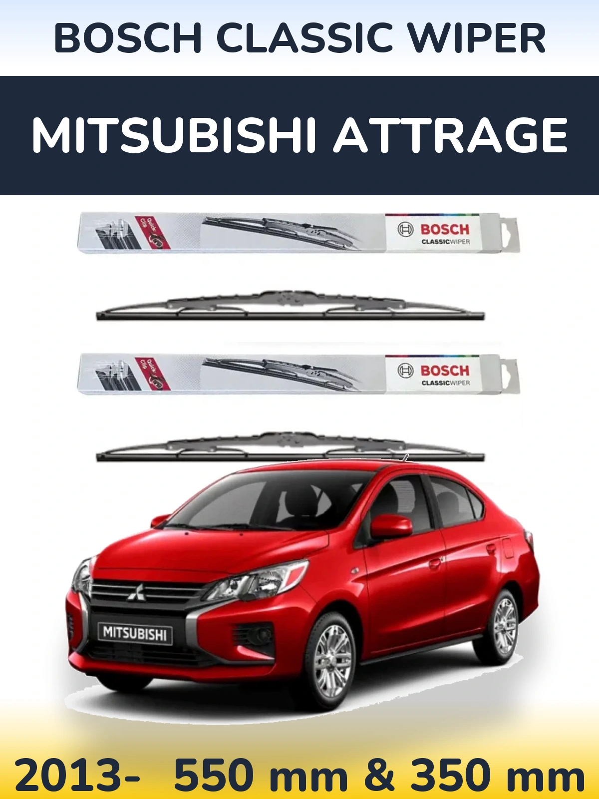 Torkarblad BOSCH Classic Wiper för Mitsubishi Attrage
