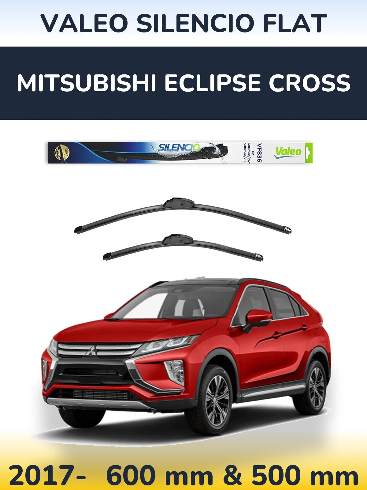 Torkarblad Valeo Silencio Flat för Mitsubishi Eclipse Cross