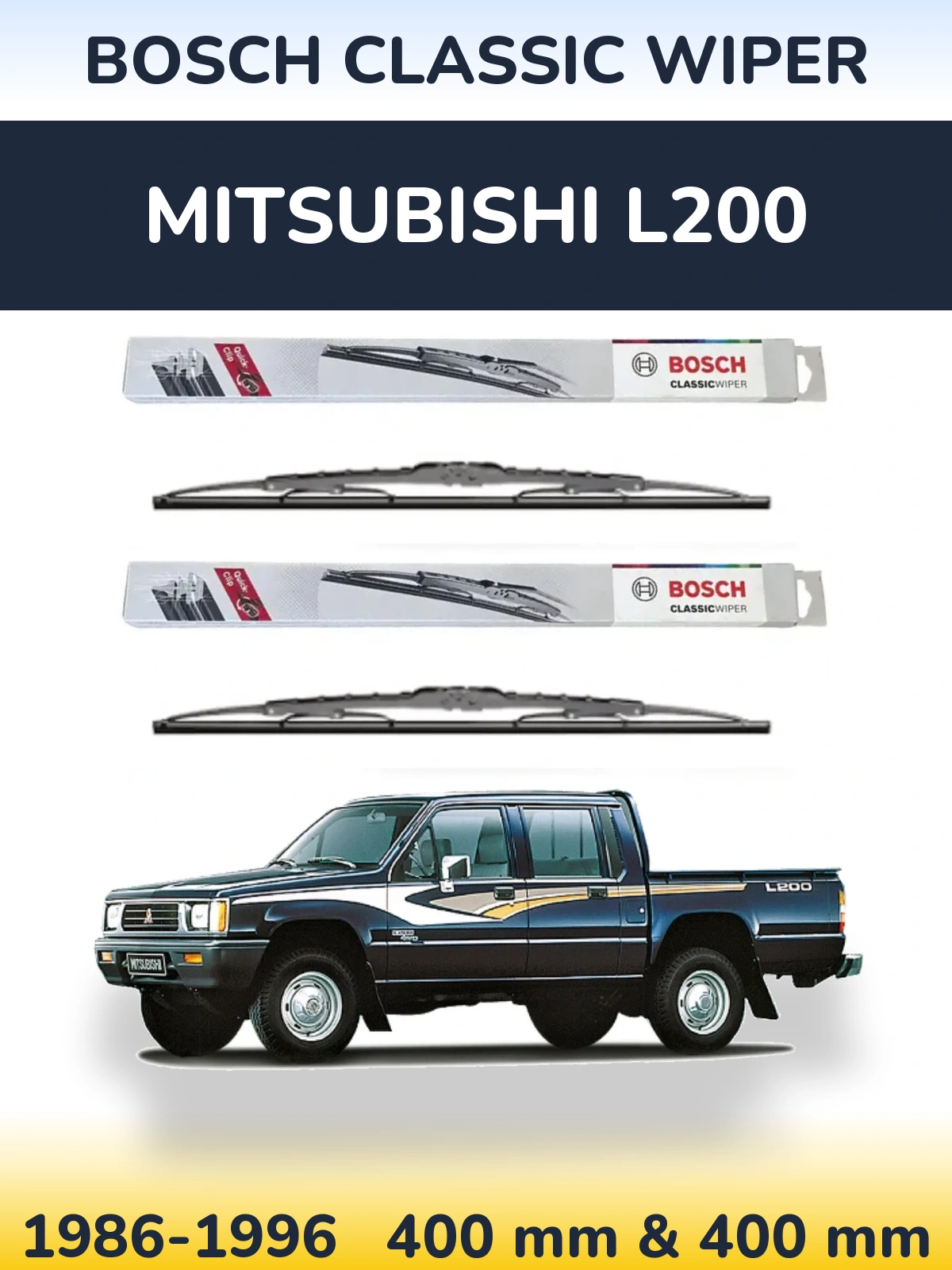 Torkarblad BOSCH Classic Wiper för Mitsubishi L200