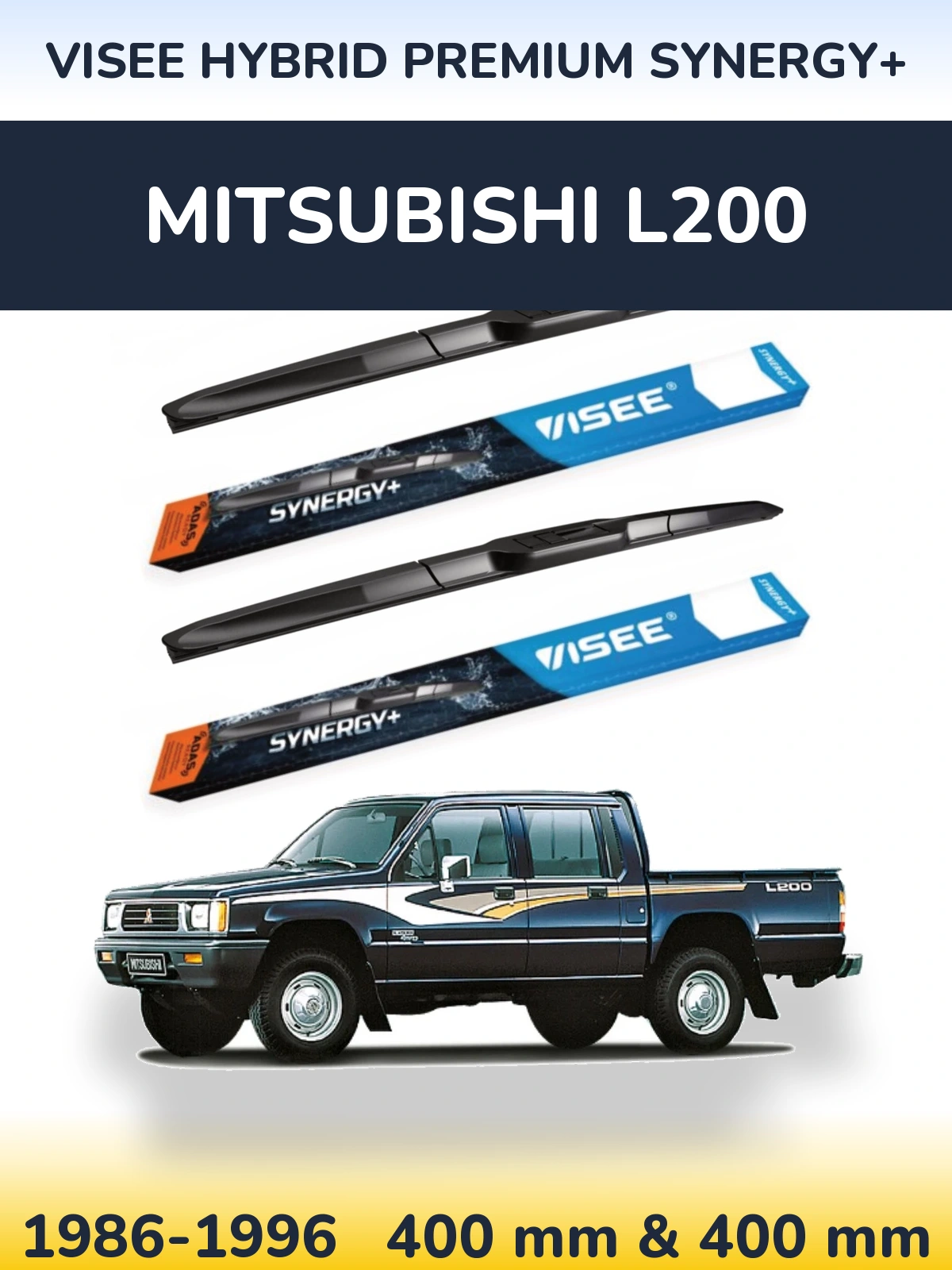 Torkarblad VISEE HYBRID PREMIUM SYNERGY+ för Mitsubishi L200