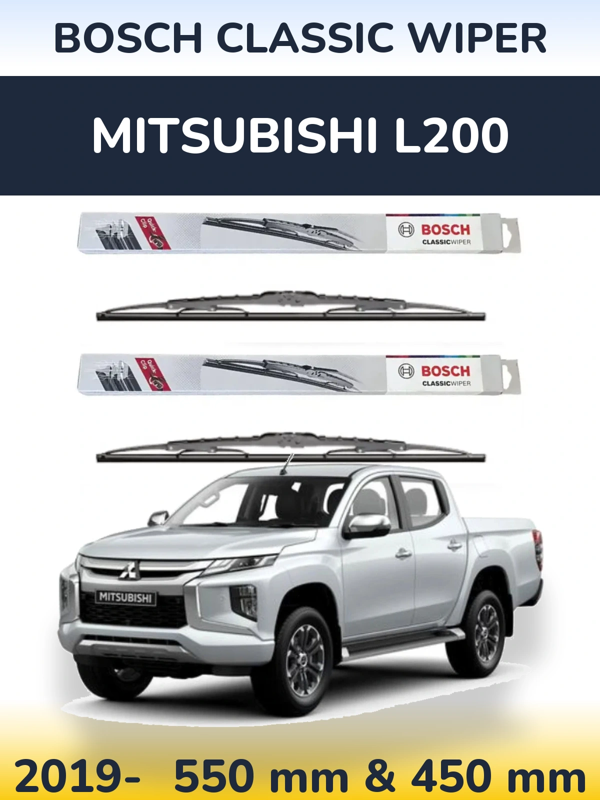 Torkarblad BOSCH Classic Wiper för Mitsubishi L200