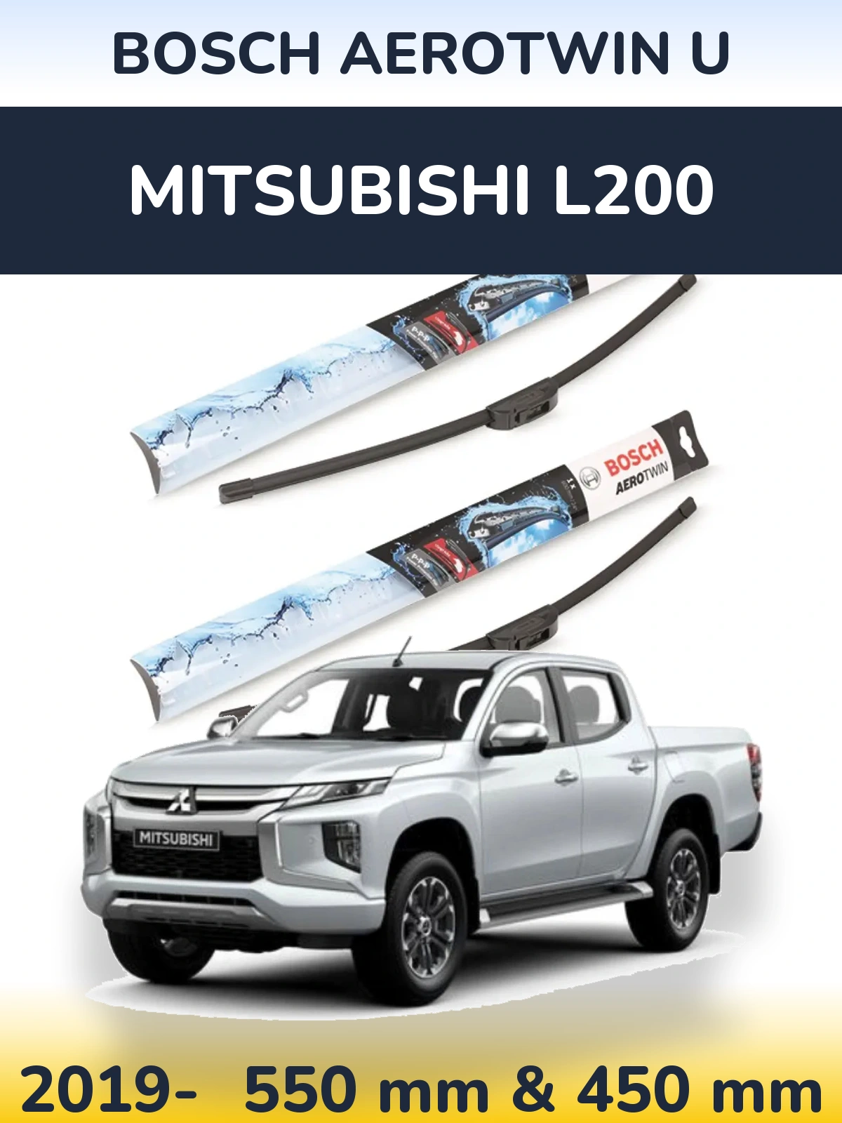 Torkarblad BOSCH AeroTwin U för Mitsubishi L200