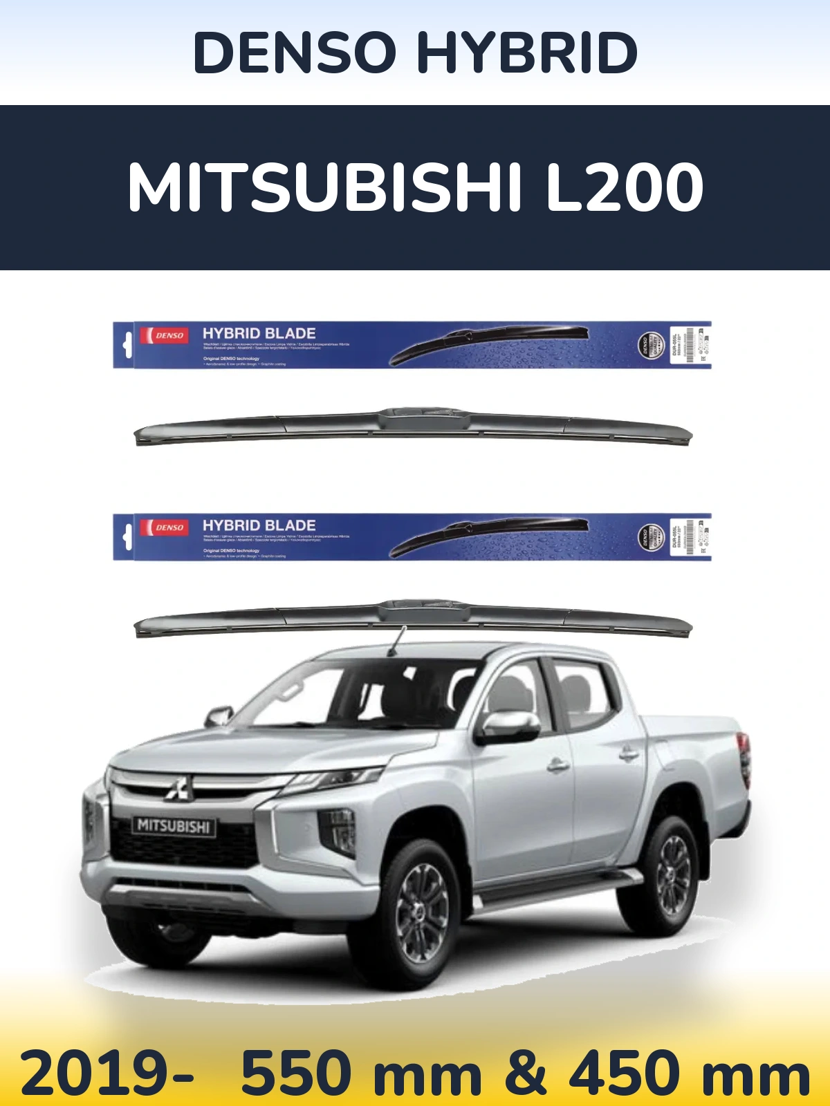 Torkarblad Denso Hybrid för Mitsubishi L200