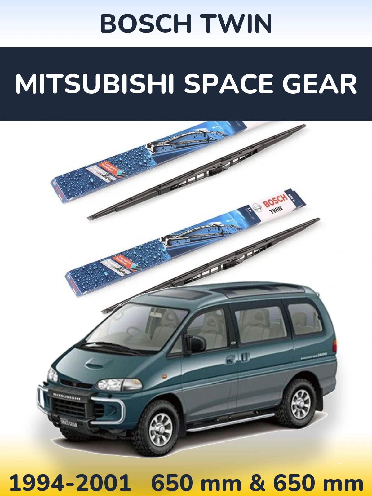 Torkarblad BOSCH Twin för Mitsubishi Space Gear