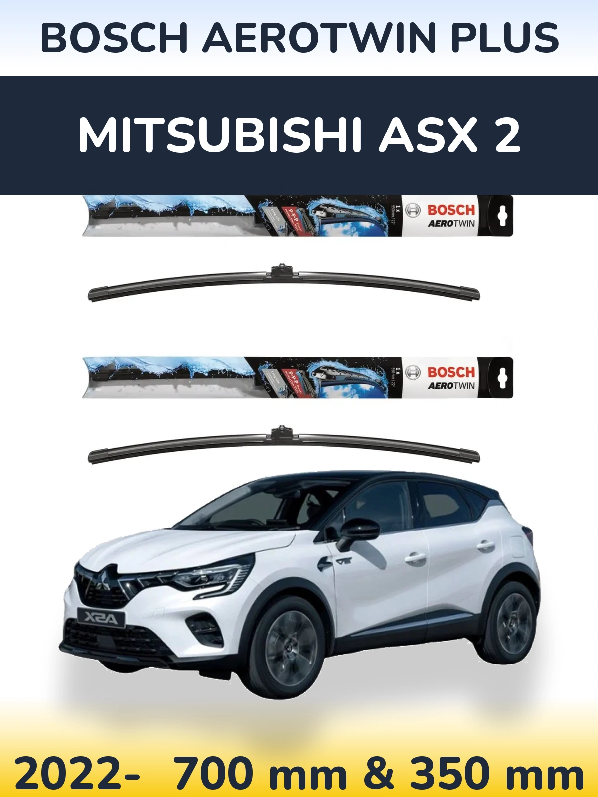 Torkarblad BOSCH AeroTwin Plus för Mitsubishi ASX 2
