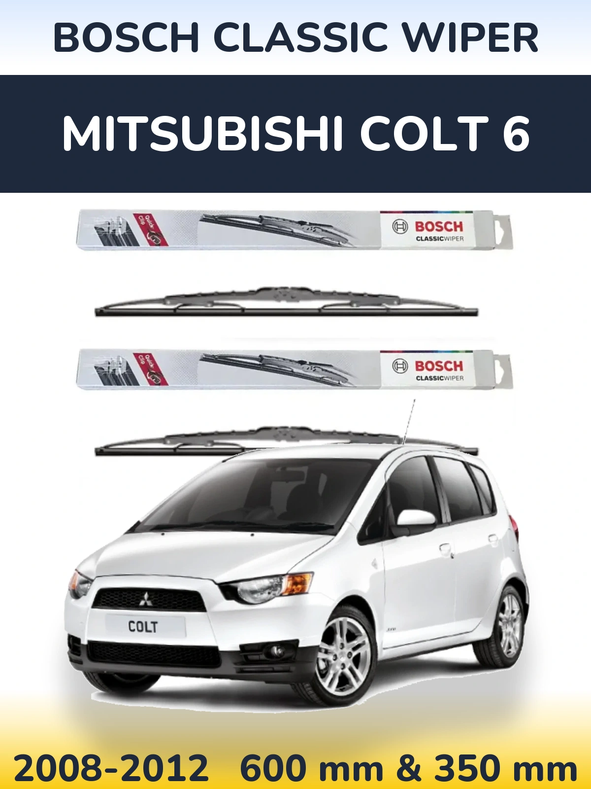 Torkarblad BOSCH Classic Wiper för Mitsubishi Colt 6