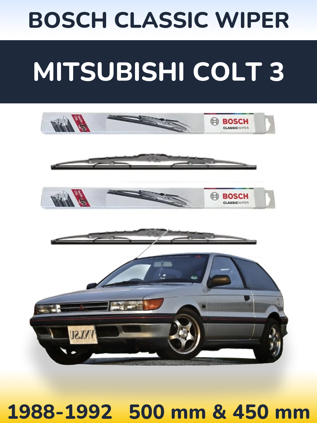 Torkarblad BOSCH Classic Wiper för Mitsubishi Colt 3