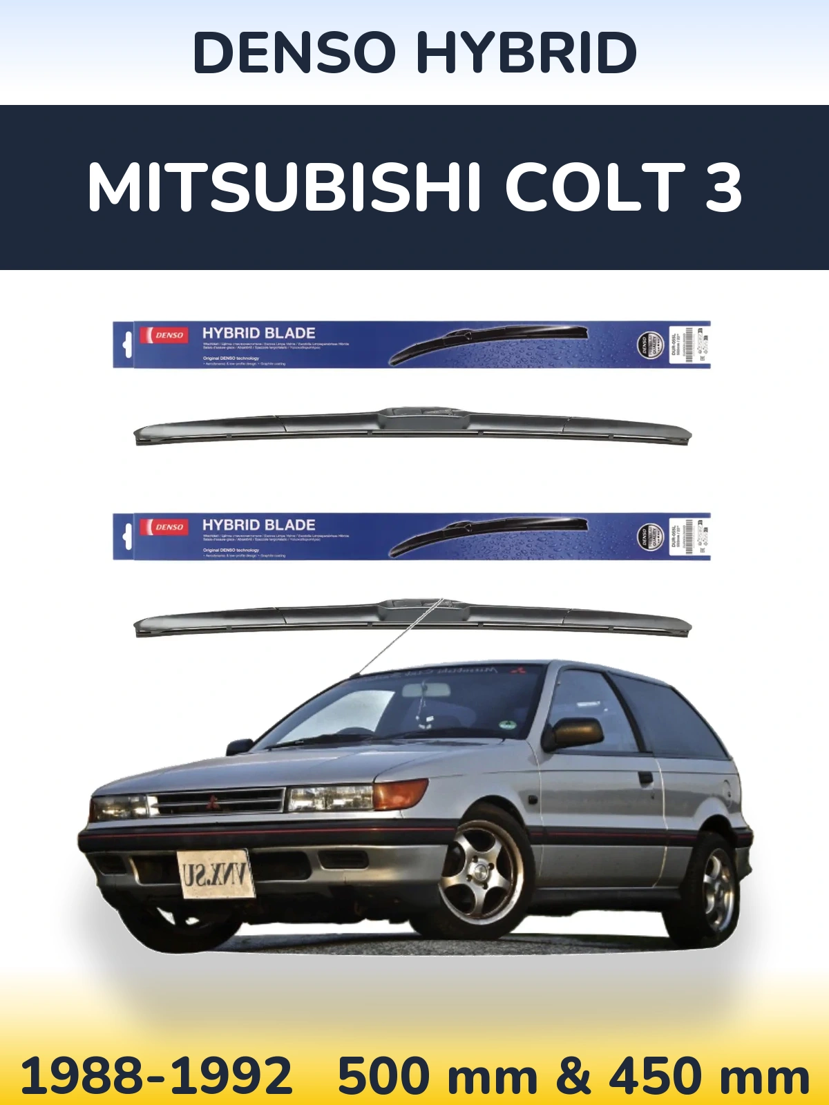 Torkarblad Denso Hybrid för Mitsubishi Colt 3
