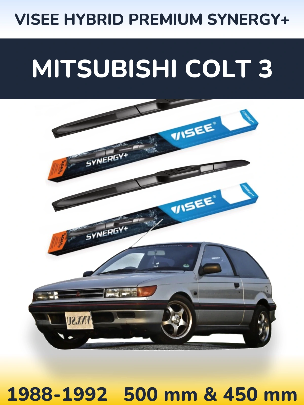 Torkarblad VISEE HYBRID PREMIUM SYNERGY+ för Mitsubishi Colt 3