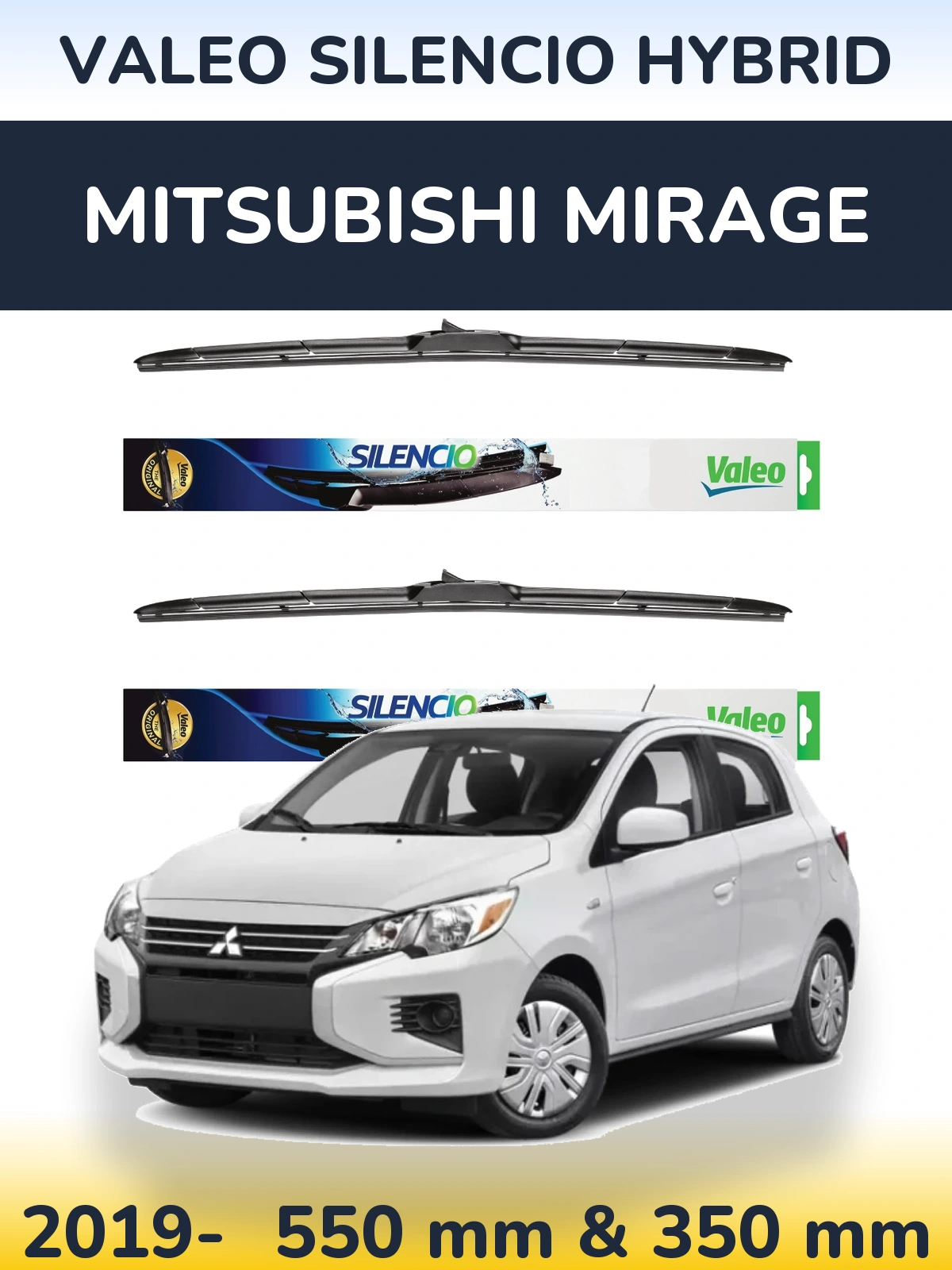 Torkarblad Valeo Silencio Hybrid för Mitsubishi Mirage