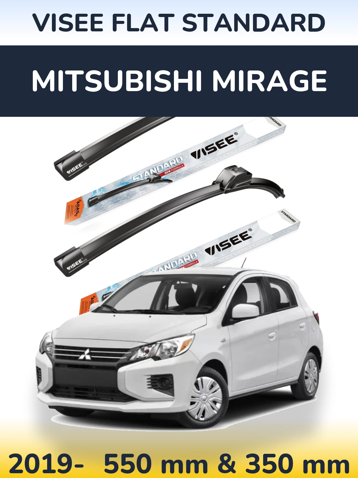 Torkarblad VISEE FLAT STANDARD för Mitsubishi Mirage