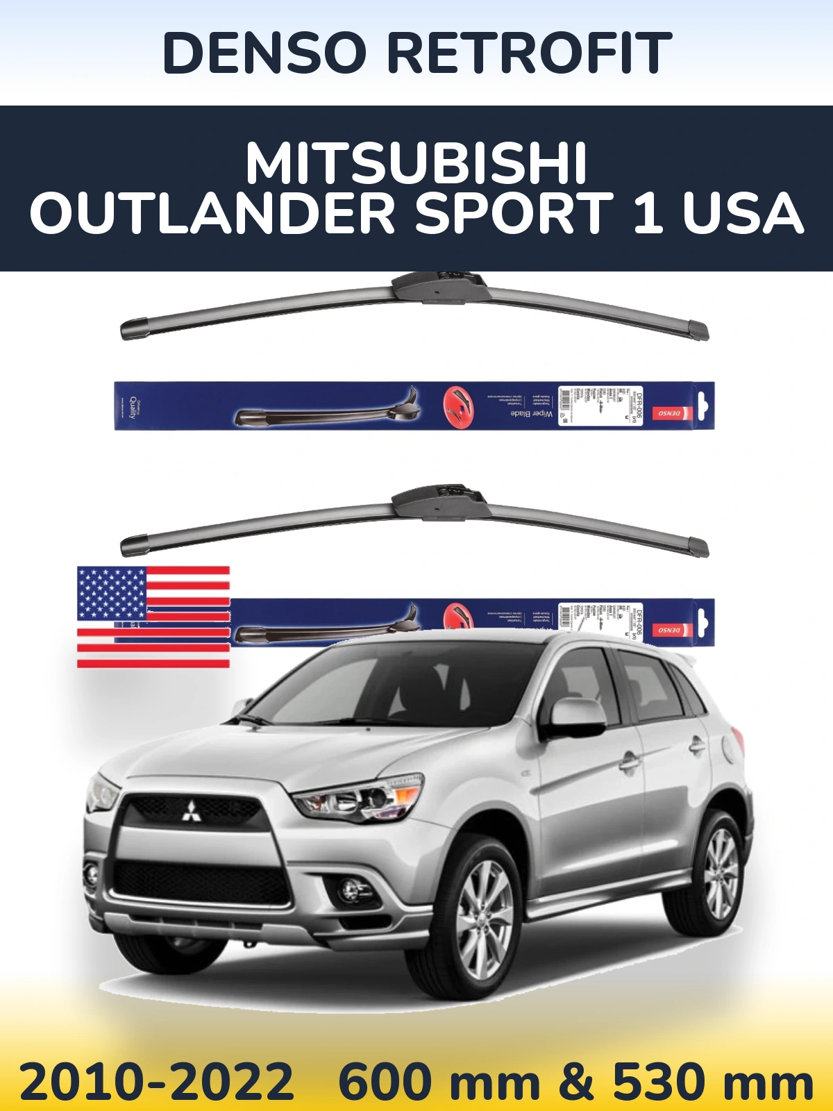 Torkarblad Denso Retrofit för Mitsubishi Outlander Sport 1 USA