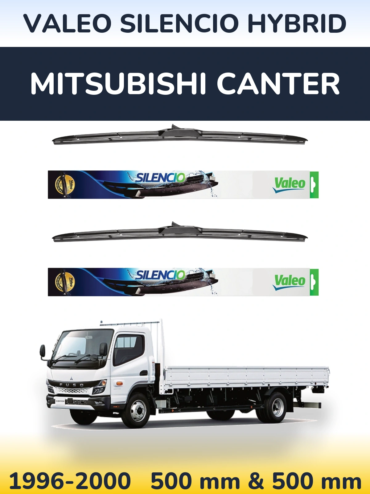 Torkarblad Valeo Silencio Hybrid för Mitsubishi Canter