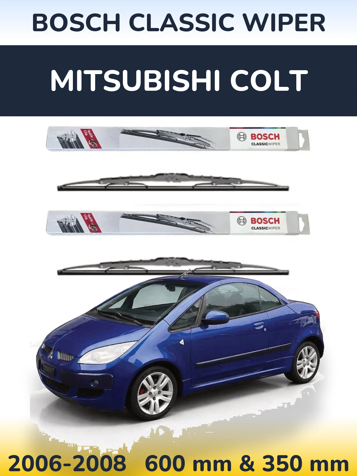 Torkarblad BOSCH Classic Wiper för Mitsubishi Colt