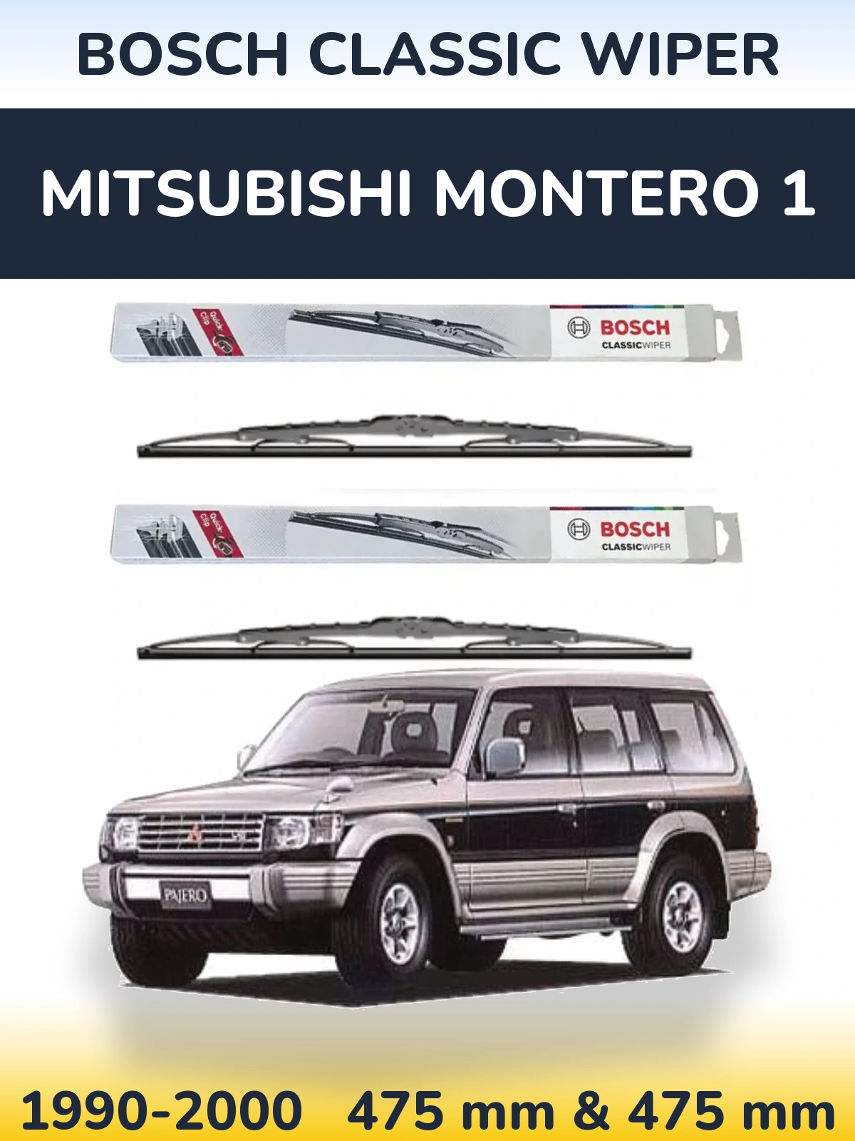 Torkarblad BOSCH Classic Wiper för Mitsubishi Montero 1