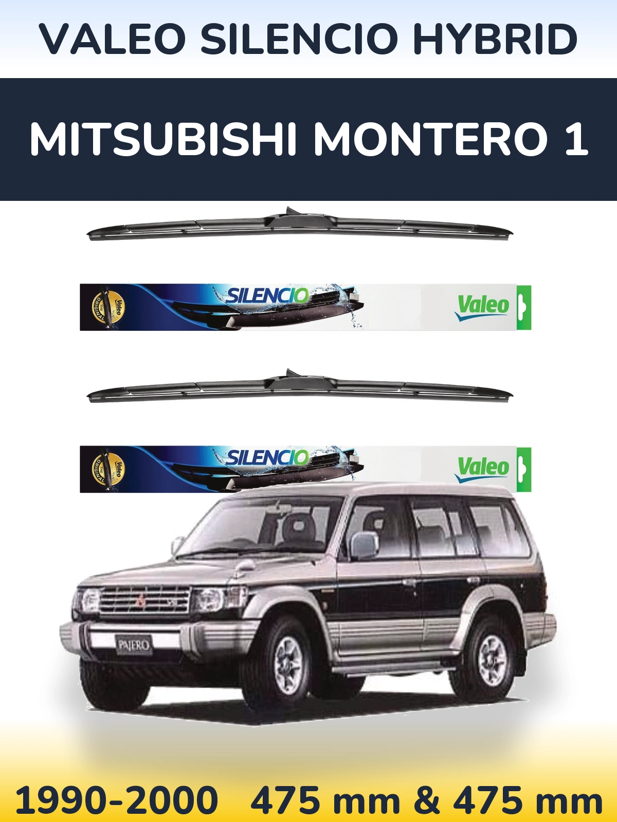 Torkarblad Valeo Silencio Hybrid för Mitsubishi Montero 1