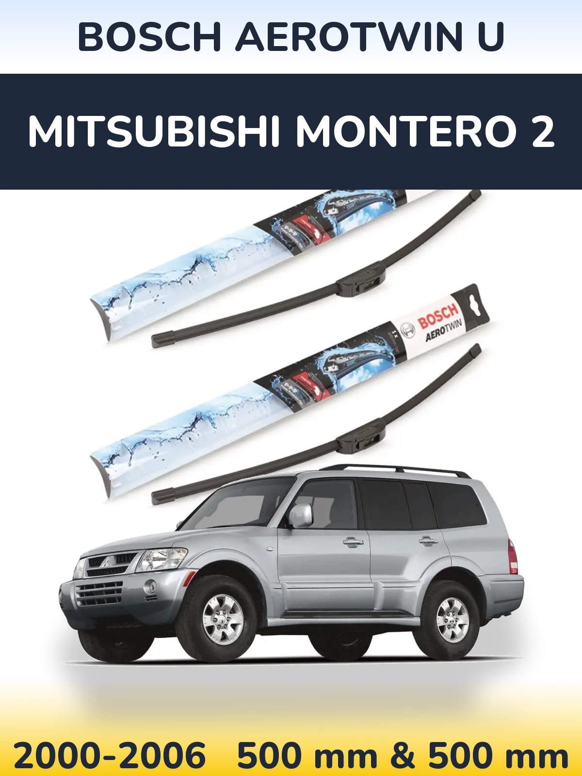 Torkarblad BOSCH AeroTwin U för Mitsubishi Montero 2