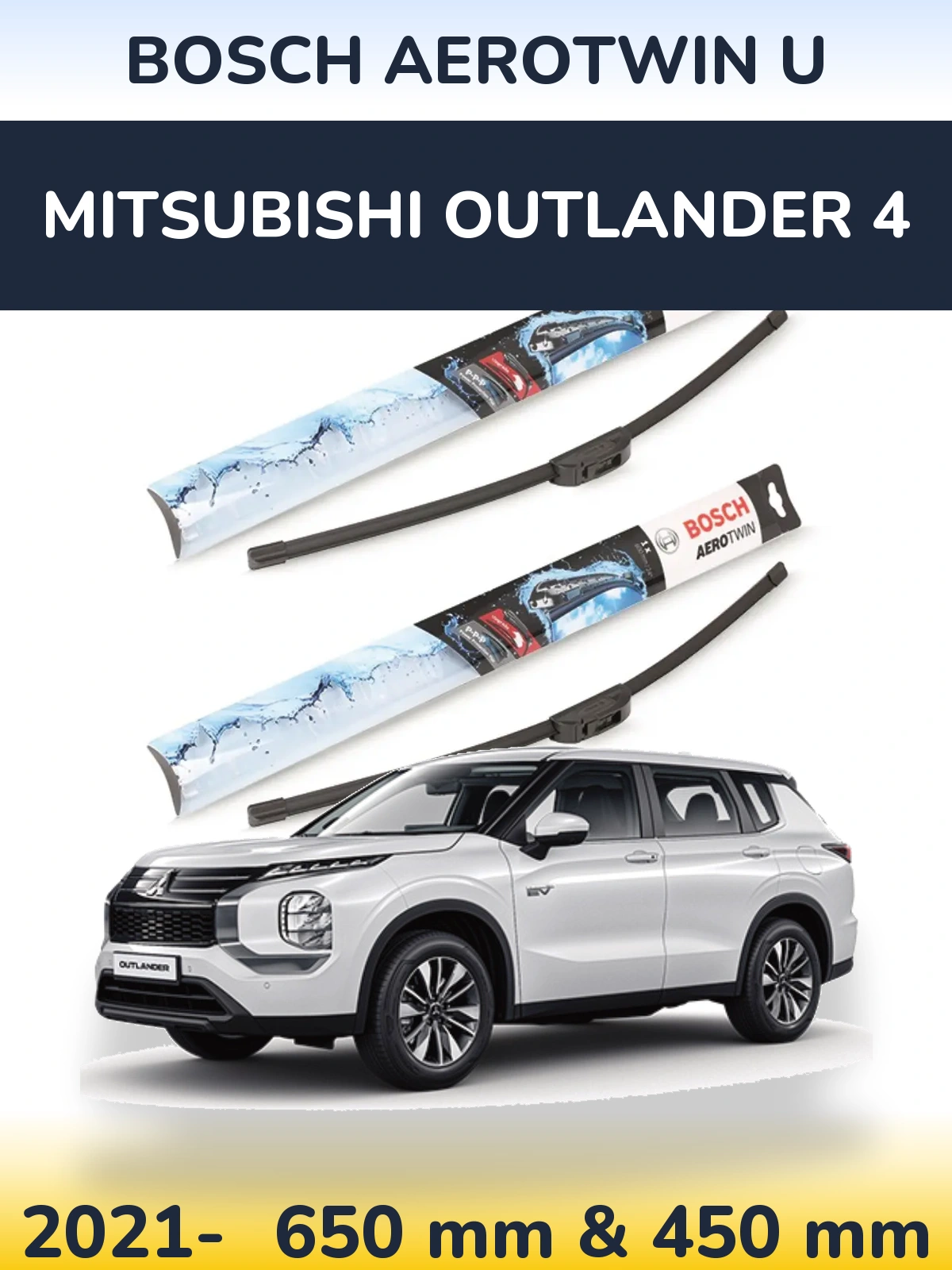 Torkarblad BOSCH AeroTwin U för Mitsubishi Outlander 4