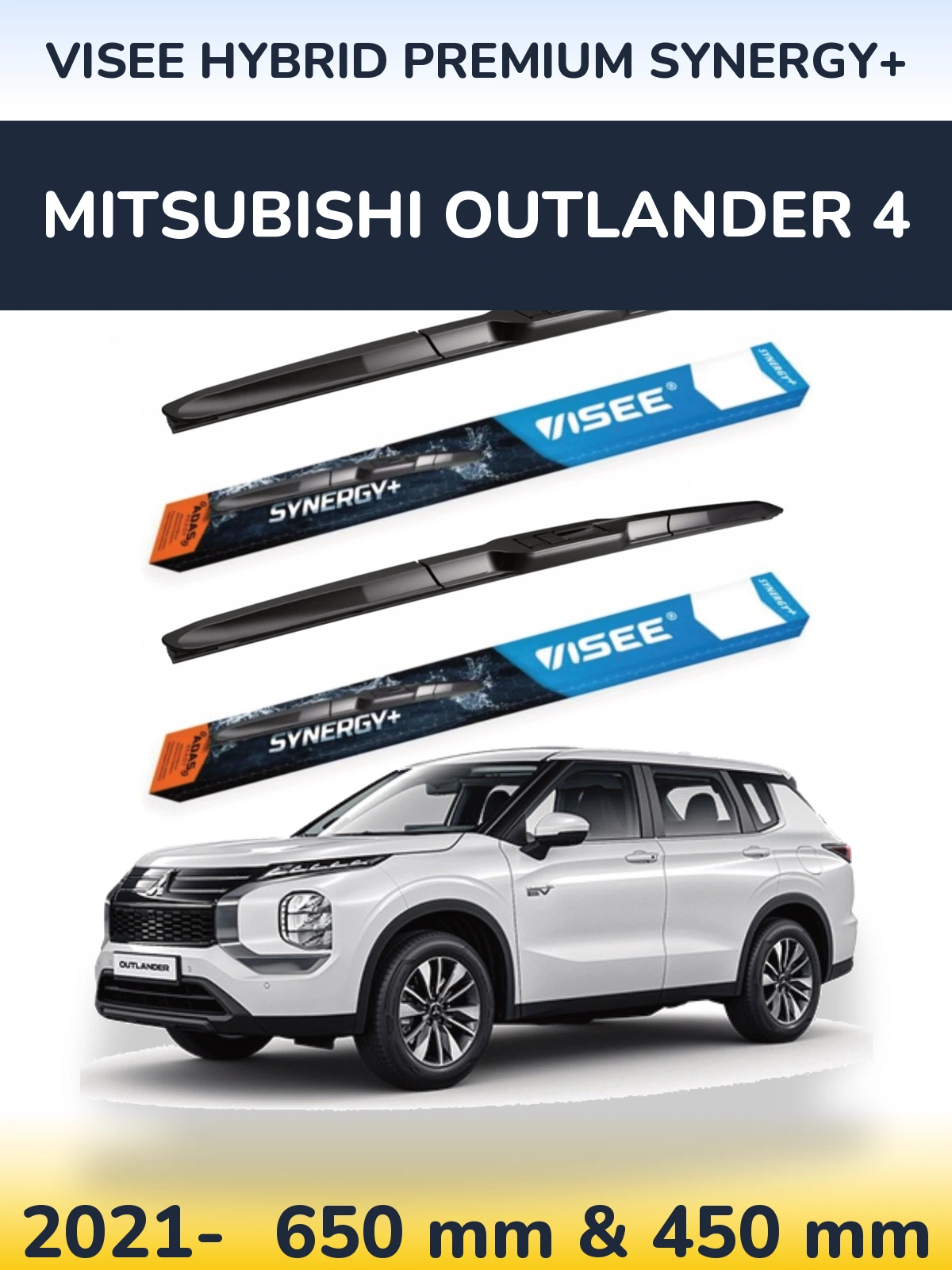 Torkarblad VISEE HYBRID PREMIUM SYNERGY+ för Mitsubishi Outlander 4