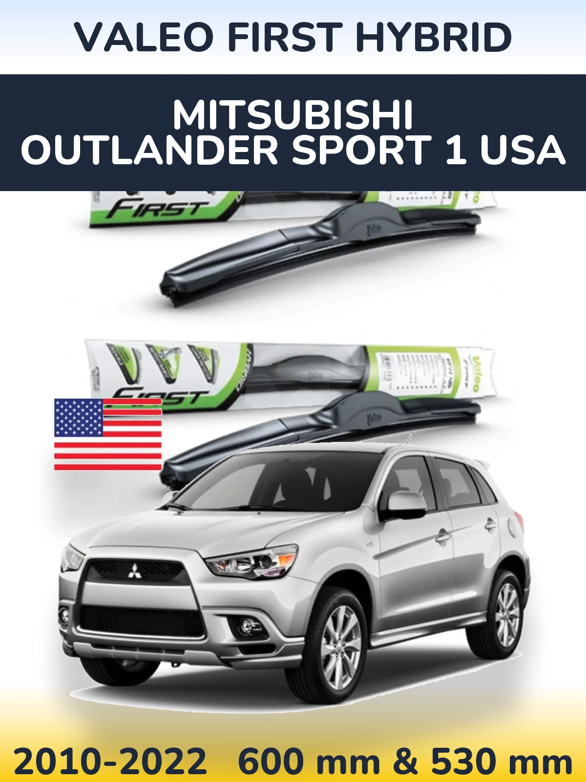 Torkarblad Valeo First Hybrid för Mitsubishi Outlander Sport 1 USA