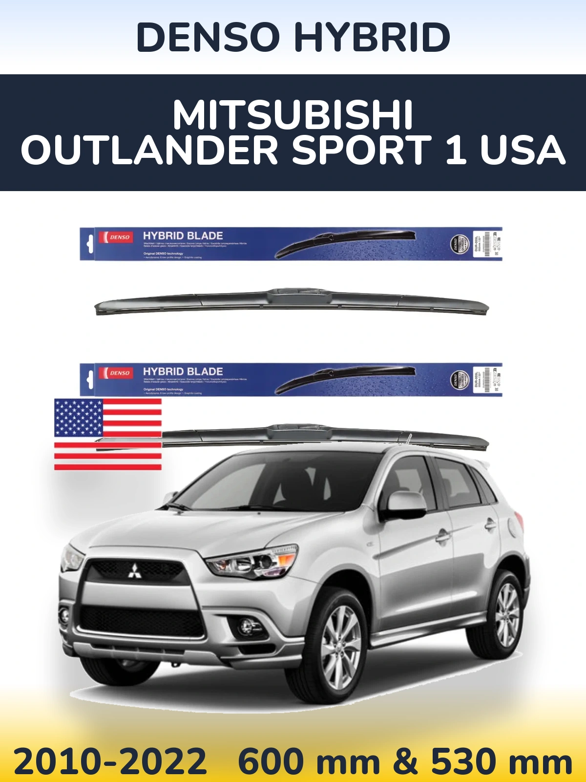 Torkarblad Denso Hybrid för Mitsubishi Outlander Sport 1 USA