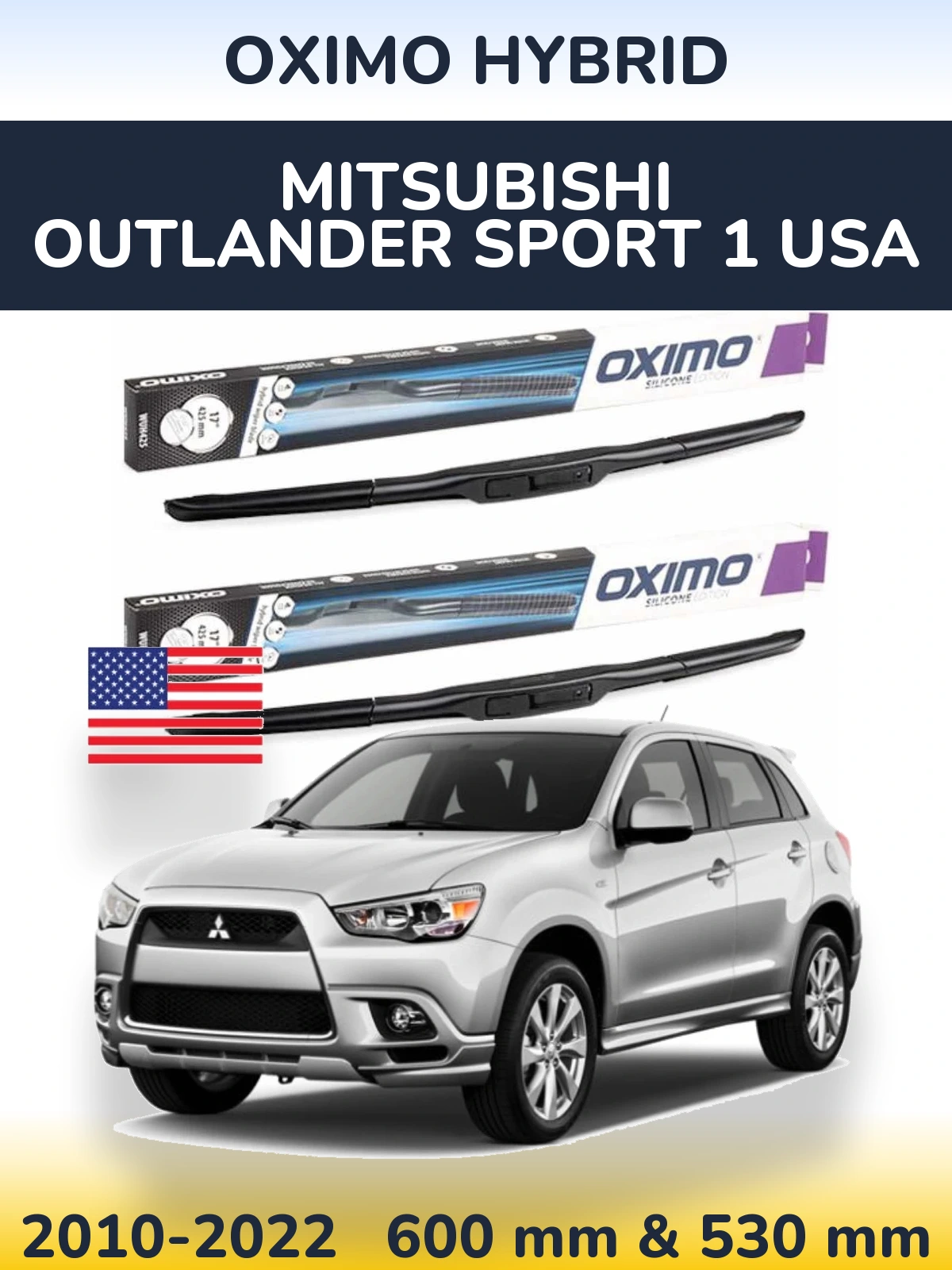 Torkarblad Oximo Hybrid för Mitsubishi Outlander Sport 1 USA