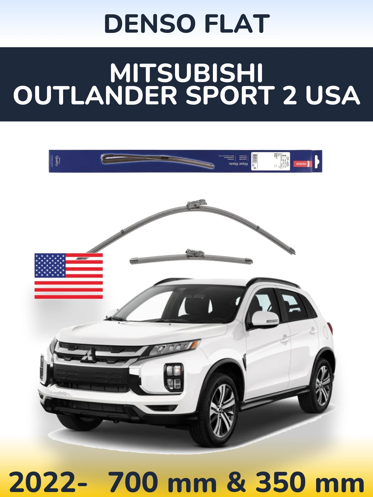 Torkarblad Denso Flat för Mitsubishi Outlander Sport 2 USA