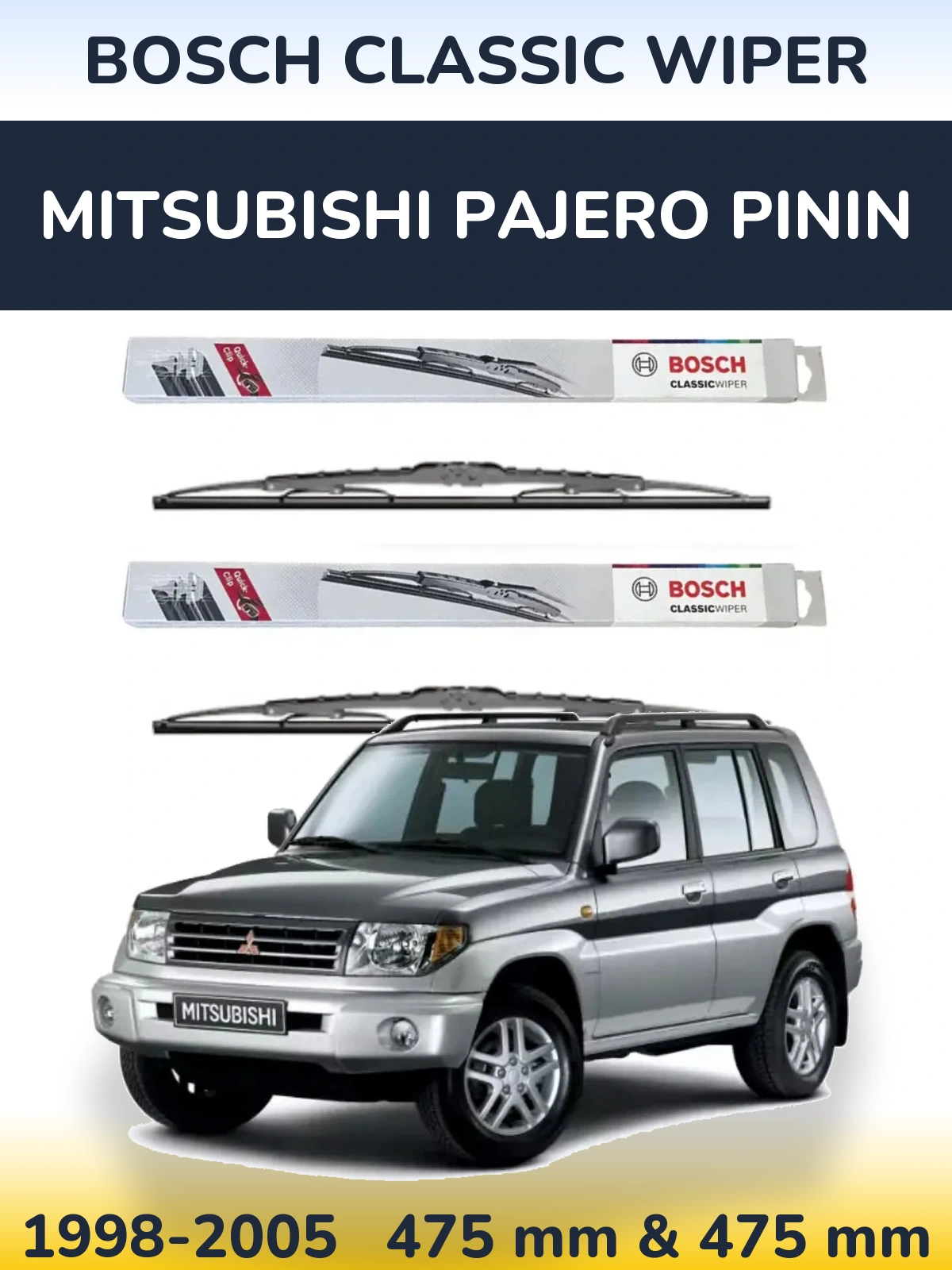 Torkarblad BOSCH Classic Wiper för Mitsubishi Pajero Pinin