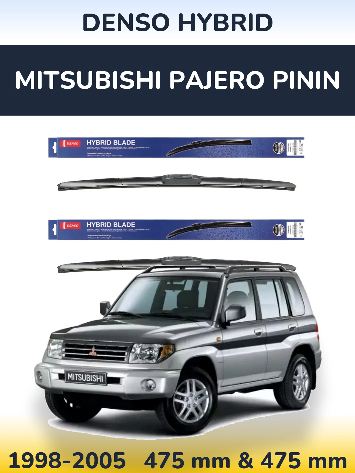 Torkarblad Denso Hybrid för Mitsubishi Pajero Pinin