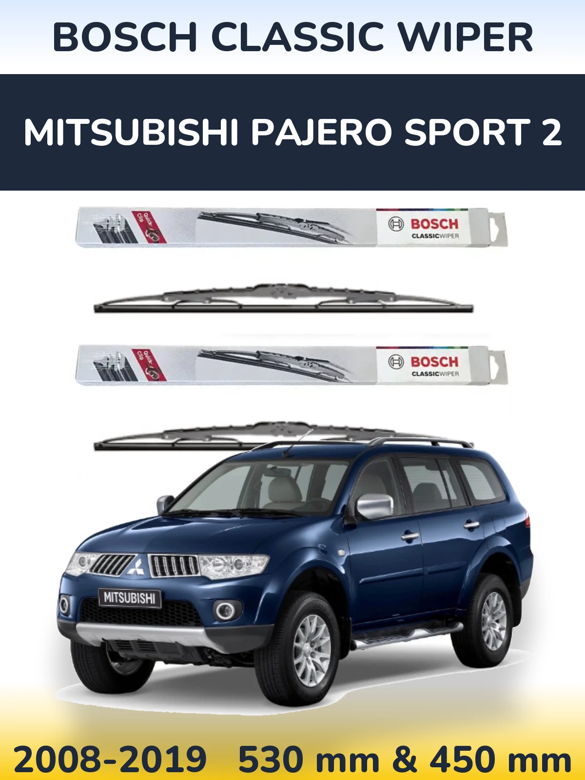 Torkarblad BOSCH Classic Wiper för Mitsubishi Pajero Sport 2